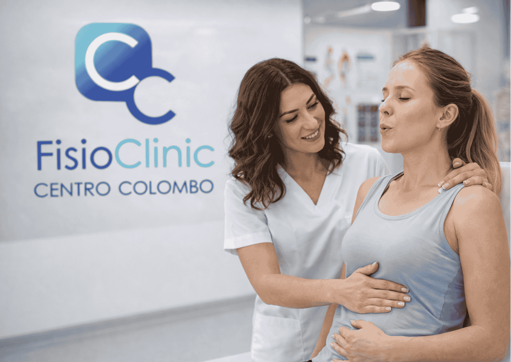 Fisioterapia respiratoria con esercizi guidati presso FisioClinic Centro Colombo Genova per migliorare la funzione polmonare